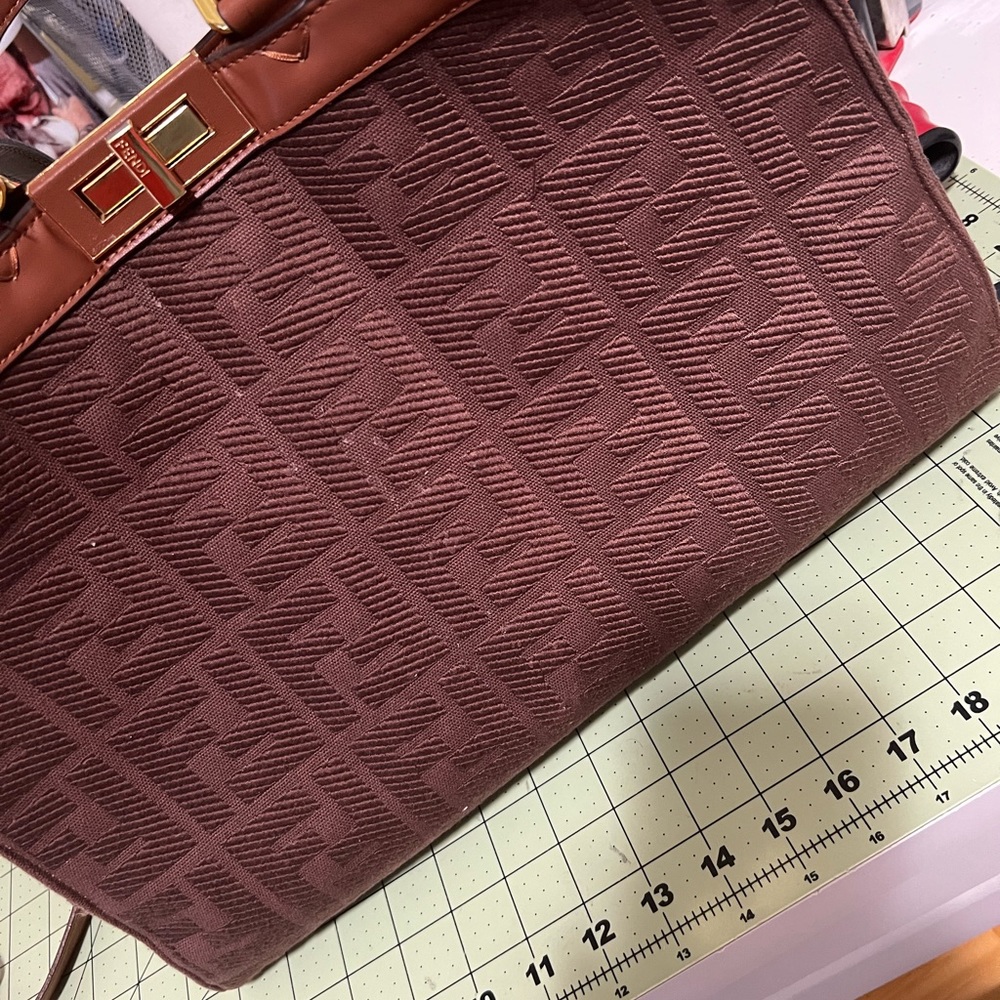 Fendi canvas & leather purse vintage bag purse - Picture 9 of 16